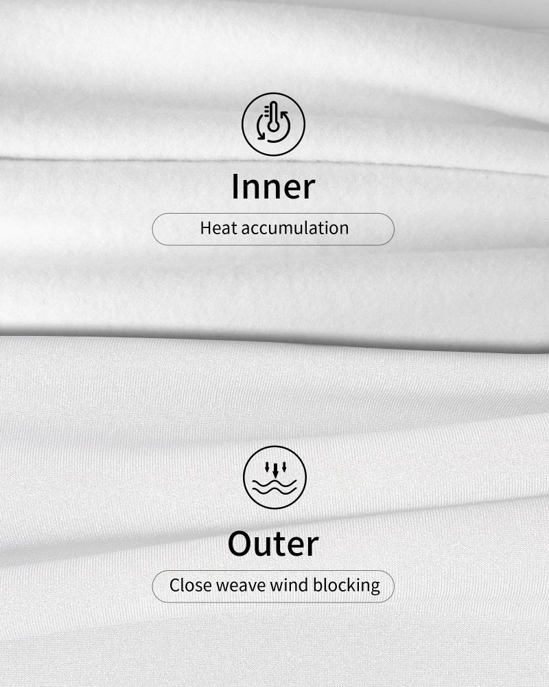 WEERTI ملابس داخلية حرارية WEERTI للنساء بنطلون طويل مع بطانة فليس للطبقة الأساسية للنساء في الطقس البارد، أبيض - Image 3